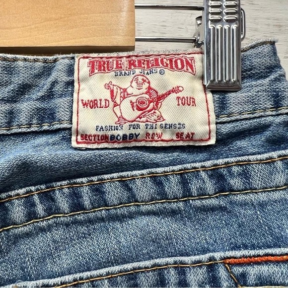 Rare Y2K True Religion Lady Godiva Embroidered Low-Rise Flare Jeans Sz 27 - Picture 16 of 16